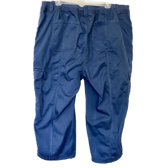 Style & Co Women's Plus Bungee Mid Rise Comfort Waist Capri 20W Blue - Picture 4 of 12